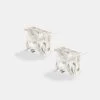 10mm Square Cut Stud Earrings