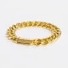 12mm Miami Cuban Link Bracelet - Gold -JWL 12mmMiamiCubanLinkBracelet Gold