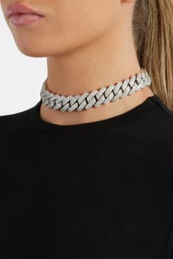 19mm Prong Cuban Choker -JWL 19MM PCCH WG 14 1361