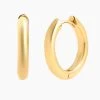 24mm Chunky Hoop Earrings - Gold -JWL 24MM CHE G 2 5832cca3 39eb 4b8d bb08 692bcf627b44