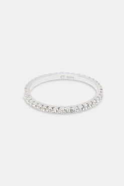 2mm 925 Clear CZ Tennis Ring