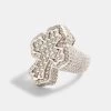 32mm 925 Iced CZ Cross Ring
