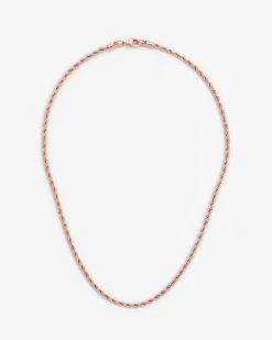 3mm Rope Chain - Rose Gold
