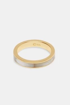 Gold Plated Stone Band Ring