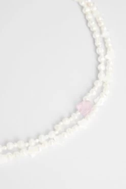 5mm Double Layer Star & Shell Charm Freshwater Pearl Necklace -JWL 5MM DLSSCFPN 18 20085037