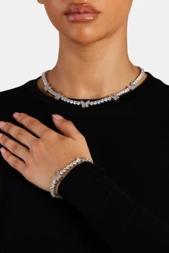 5mm Iced Pink Cz Tennis Butterfly Bracelet -JWL 5MM IPTBB 7 5MM IPTBN 18 1