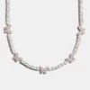 5mm Iced Pink Cz Butterfly Tennis Necklace -JWL 5MM IPTBN 18 6791