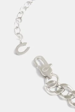 5mm Stainless Steel Iced CZ Heart Cuban Bracelet -JWL 5MM SS ICZHCB