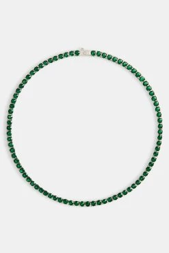5mm Tennis Chain - Dark Green -JWL 5MM TC DG 18 4316
