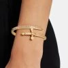 Gold Plated Iced CZ Pave Cross Bangle -JWL 6MM CICZB WG 094cfb23 0d6a 47ab a9bd df1d4b0c1525