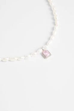 6mm Freshwater Pearl & Pink Gemstone Necklace -JWL 6MM FPGN P 2