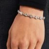 6mm Iced CZ Mixed Shape Bracelet -JWL 6MM ICZMSB WG7