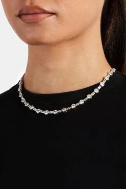 6mm Iced CZ Mixed Shape Chain -JWL 6MM ICZMSC WG16