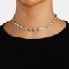6mm Iced CZ Mixed Shape Choker -JWL 6MM ICZMSCH WG14 1