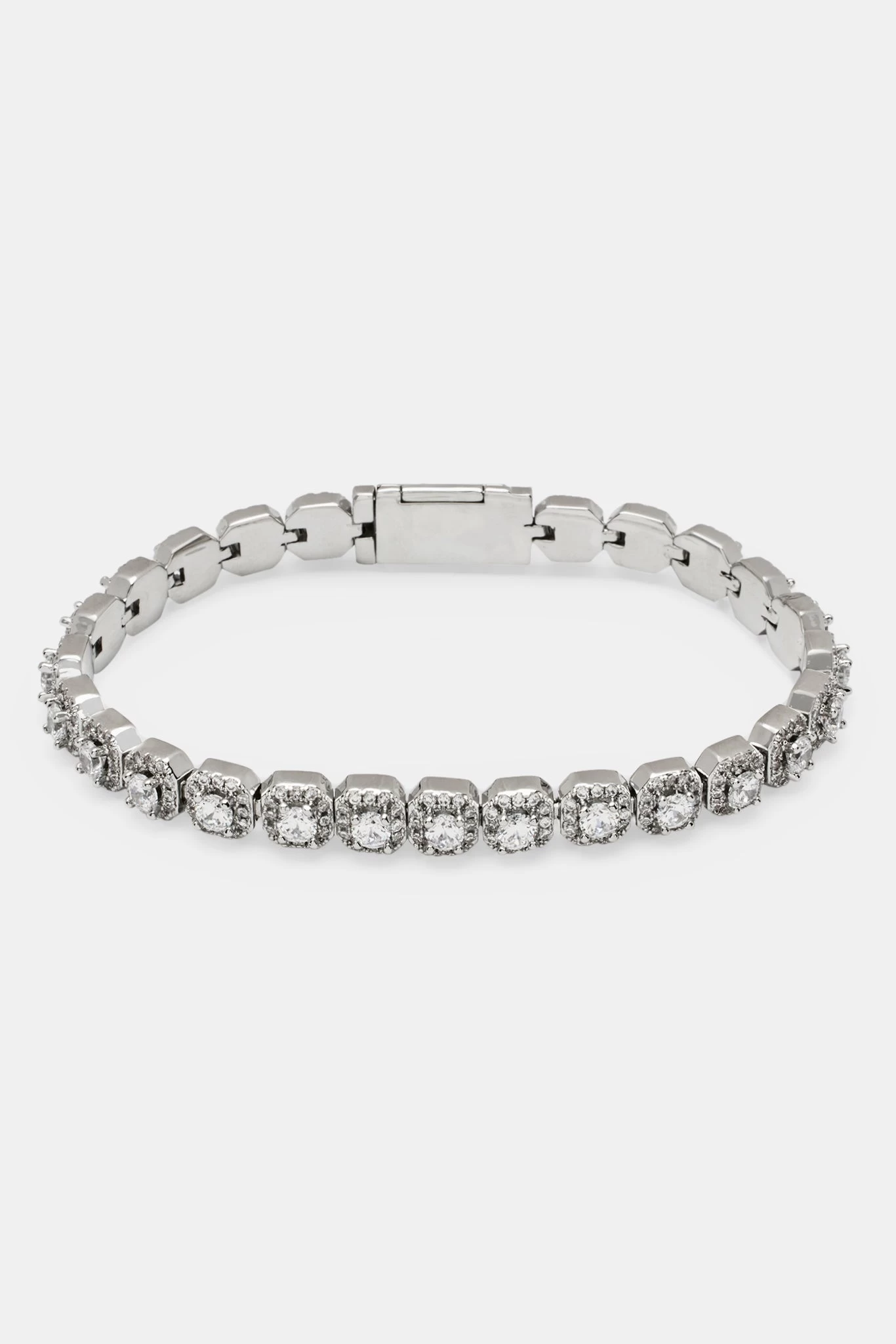 7mm Clustered Tennis Bracelet 4 7mm Clustered Tennis Bracelet - Image 2