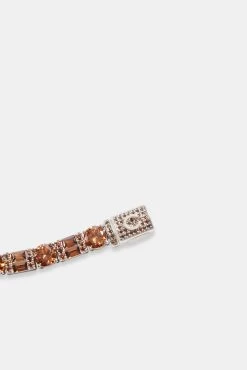 7mm Iced CZ Chocolate Round & Rectangle Mix Tennis Bracelet -JWL 7MM ICZ CHRRMTB WG9 5373