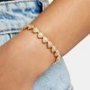 7mm Gold Plated Iced CZ Heart Tennis Bracelet -JWL 7MM ICZHTB G7