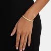 5mm Gold Plated Iced Baguette CZ Bangle -JWL 8MM IBCZB G7 3314