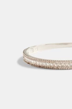 5mm Iced Baguette CZ Bangle -JWL 8MM IBCZB WG8 3805
