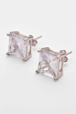 8mm Iced Stud Earrings