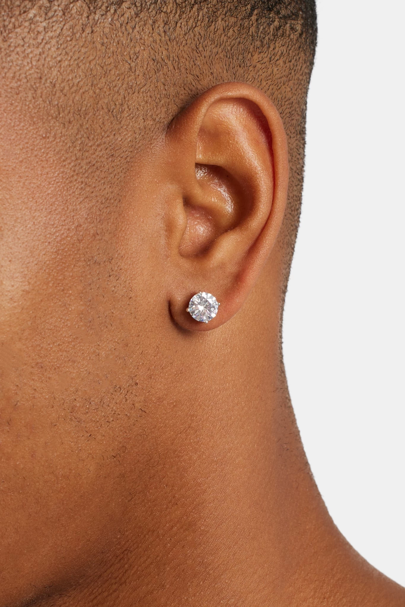 8mm Round Cut Stud Earrings 4 8mm Round Cut Stud Earrings - Image 2