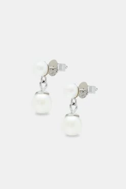 925 3mm & 6mm Freshwater Pearl Drop Stud Earrings