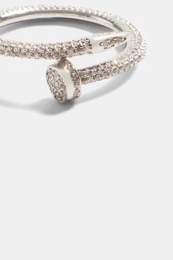 925 3mm CZ Pave Ring -JWL 925 3MM CZPR 9 5382