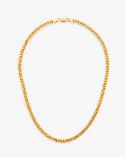 925 5mm Cuban Chain - Gold