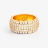 5 Row Band Ring - Gold