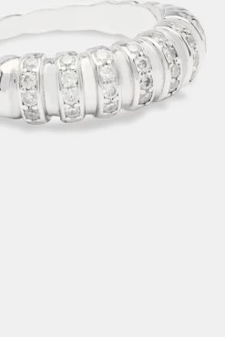 925 6mm CZ & Polished Dome Ring -JWL 925 6MM CZPDR 7 0179