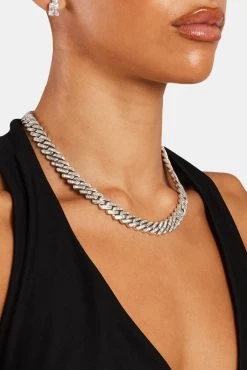 Womens 12mm Baguette Prong Cuban Chain -JWL AU 12MM BPCC WG f5d4693b 97e7 4648 aeef 715c6806f528