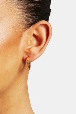 2 Pack Polished Hoop Earrings -JWL AU 2PKHOOPGW 1