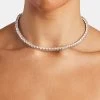 Womens Round Tennis Chain