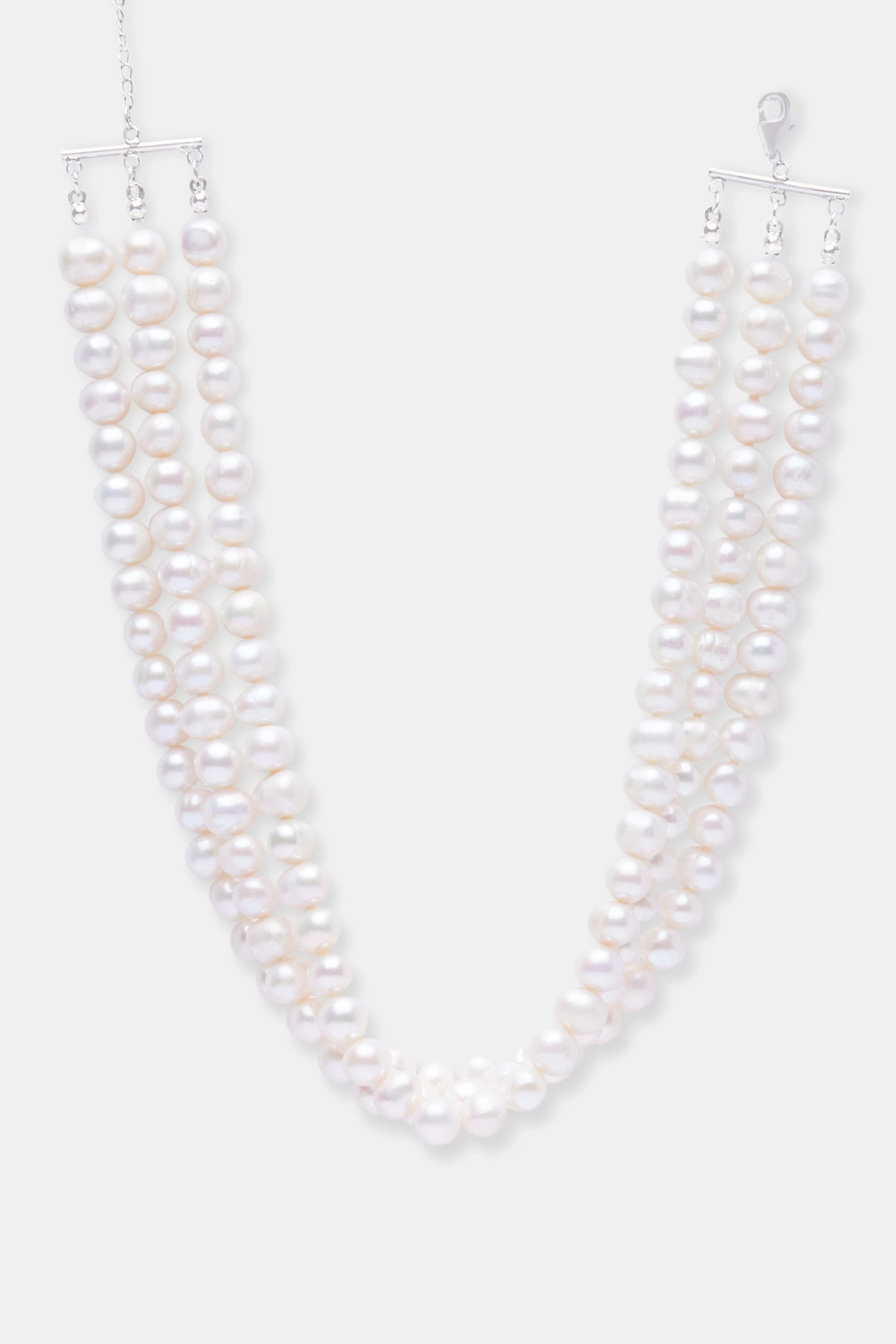 Freshwater Large Pearl Triple Layer Choker 4 Freshwater Large Pearl Triple Layer Choker - Image 2