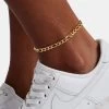 Figaro Chain Anklet - 5mm - Gold 2 Figaro Chain Anklet - 5mm - Gold -JWL AU FIGANK GW