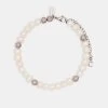 Freshwater Pearl & Pink Iced Ball Anklet - 6mm -JWL AU FPPICANK WGW