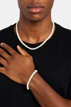 6mm Pearl Necklace -JWL AU M 6MM PN WG AU M 6MM PB WG