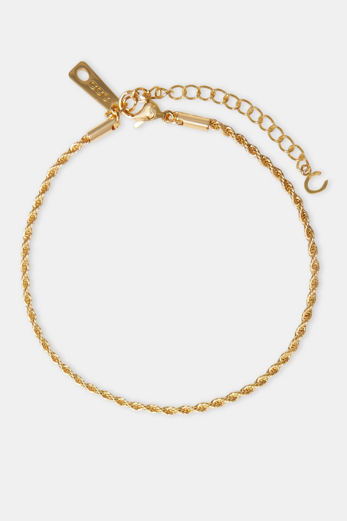 Rope Chain Anklet - Gold 3 Rope Chain Anklet - Gold