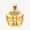 3D Butterfly Pendant - Gold