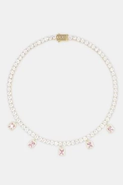 Iced Bezel Tennis Chain - Gold -JWL CH BEZELTENCH G 2