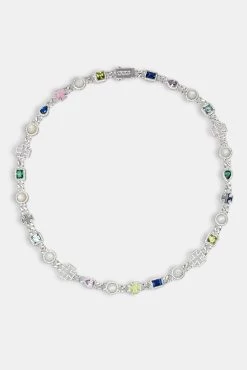 Cuban Link Gemstone & Motif Chain - White -JWL CH CUBGEMCH