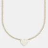 Iced Heart Necklace - Gold -JWL CH HEARTNECKG 2