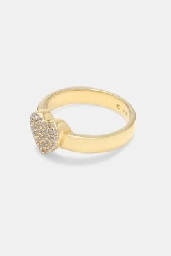 Iced Heart Ring - Gold -JWL CH HEARTRINGG 1