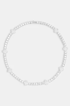 Iced Motif Tennis Chain - White 5mm -JWL CH ICCLOVTEN 1 1b3fef6f 86e0 427e 9194 40546d332011