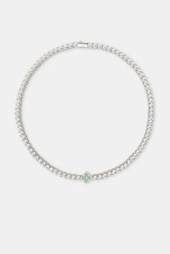 Light Green Motif Tennis Chain -JWL CH LIMOTCHWGW 18 9186