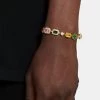 Multi Gemstone Motif Bracelet - Gold -JWL CH MGSMB G 3