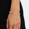 Pink Multi Gemstone Motif Bracelet - Gold -JWL CH PMGSMB G7