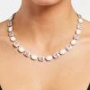 Opal & Pink Gemstone Chain - White