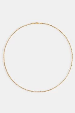 2mm Gold Plated Micro Cuban Chain -JWL CH SBMCC G