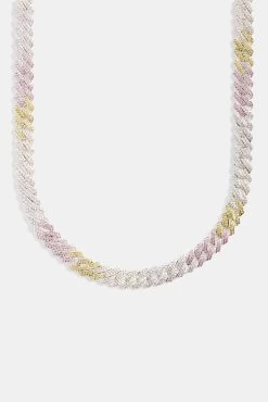 10mm Iced CZ Pastel Ombre Prong Cuban Choker -JWL CP 10MM ICZPOPCC 1611 3301d891 dacb 4cb0 a520 ebb3c1adaa32